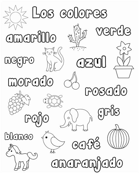 coloring book  spanish  printable coloring pages  spanish