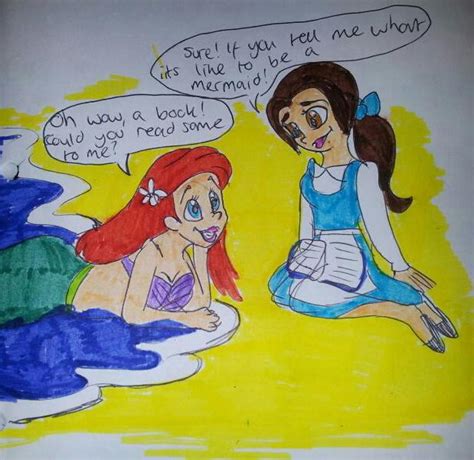 Belle Meets Ariel By Doodledaydream On Deviantart