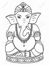 Ganesha Sketch Lord Easy Vector Drawing Illustration Ganesh Ganpati Stock Outline Sketches Paintingvalley Color Depositphotos Getdrawings sketch template