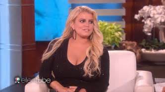 Jessica Simpson Sexy Blonde With Big Tits Cleavage On Leno