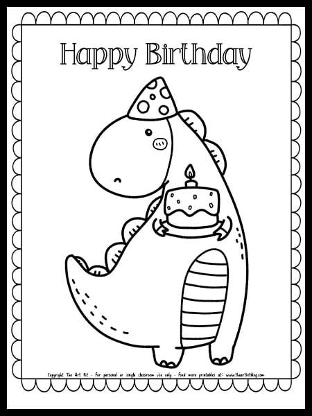 happy birthday coloring pages printable