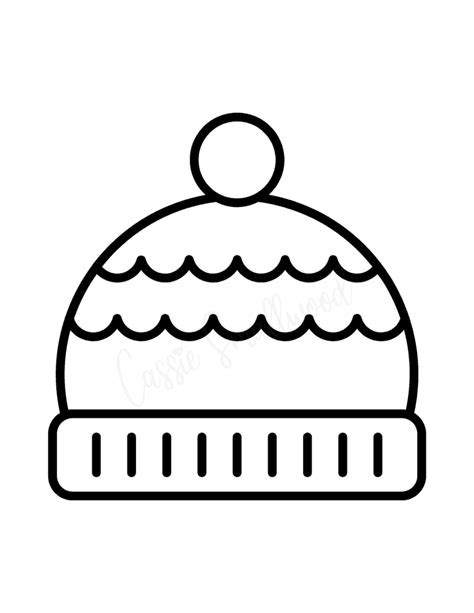 cute winter hat templates  coloring pages cassie smallwood