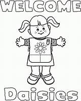 Scout Oath Coloringhome Cub Daisy Promise Scouts sketch template