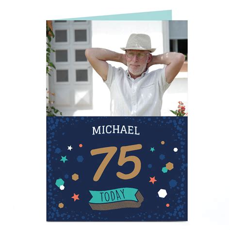 buy personalised birthday card photo card 75 today card for gbp 1 79