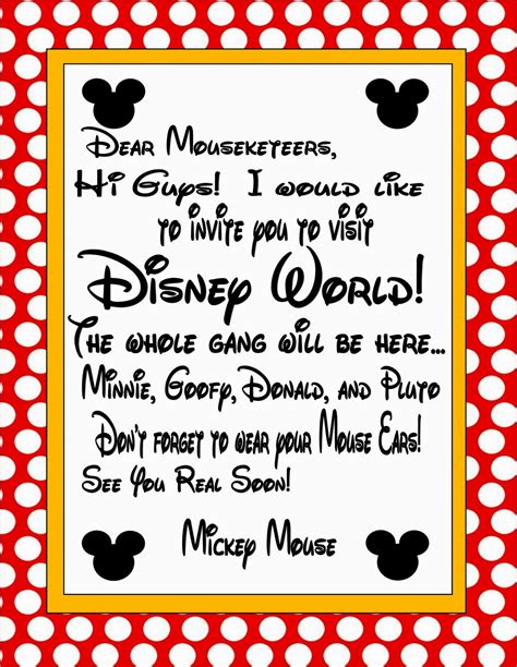 magical moms invitation  disney world