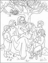 Coloring Neighbor Jesus Library Clipart Children Pages sketch template