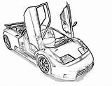 Bugatti Veyron Eb110 Supercar sketch template