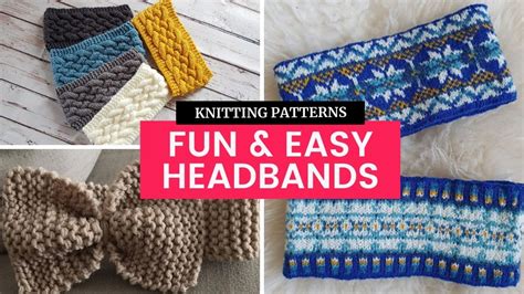 fun easy knitting patterns  headbands tonia knits