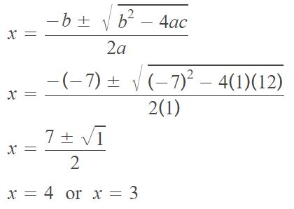solving quadratic equations  quadratic formula