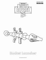 Fortnite Coloring Rocket Launcher Superfuncoloring Fun Royale Battle Super sketch template