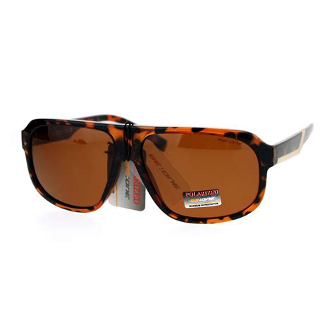sa106 sa106 mens polarized flat top plastic racer aviator sunglasses