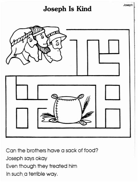 joseph   brothers activity page clip art library