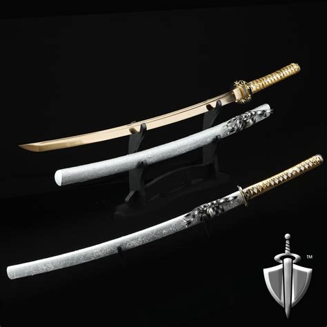 battle ready japanese authetic katana handmade japanese sword golden
