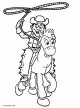 Cowboy Coloring Pages Printable Kids Cool2bkids sketch template
