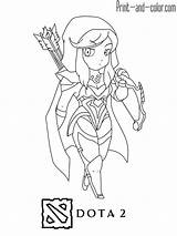 Dota Coloring Pages Color Print раскраски sketch template