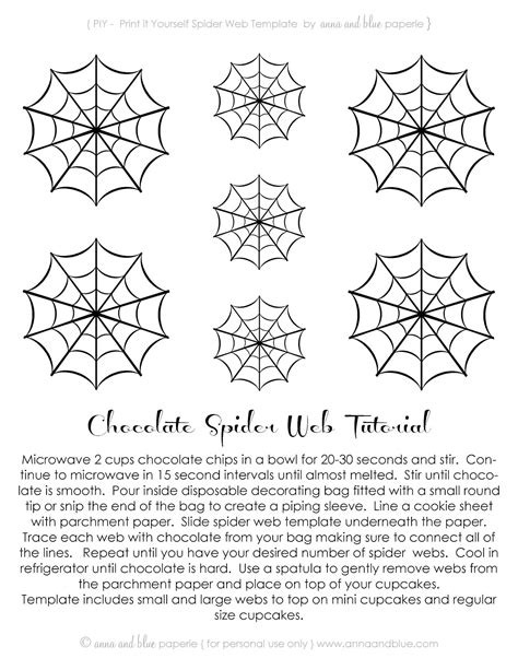 anna  blue paperie  printable spooktacular spider webs