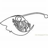 Stoked Coloring Anglerfish Nosferatu Coloringpages101 Pages sketch template