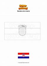 Croacia Bandera Supercolored sketch template
