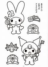 Coloring Pages Kuromi Melody Kitty Hello Colouring Comments sketch template
