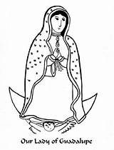 Coloring Guadalupe Pages Virgen Comments sketch template