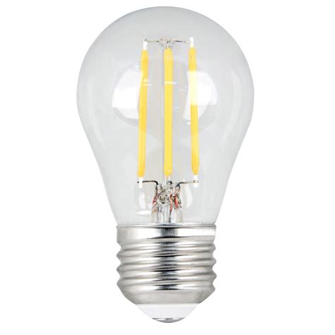 feit electric  equivalent daylight  dimmable clear filament led medium base light bulb