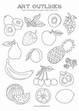 Fruit Fruits Drawing Line Outline Outlines Set Illustrations Drawn Coloring Draw Hand Original Kids Drawings Doodle Etsy Paintingvalley Sketch Paper sketch template