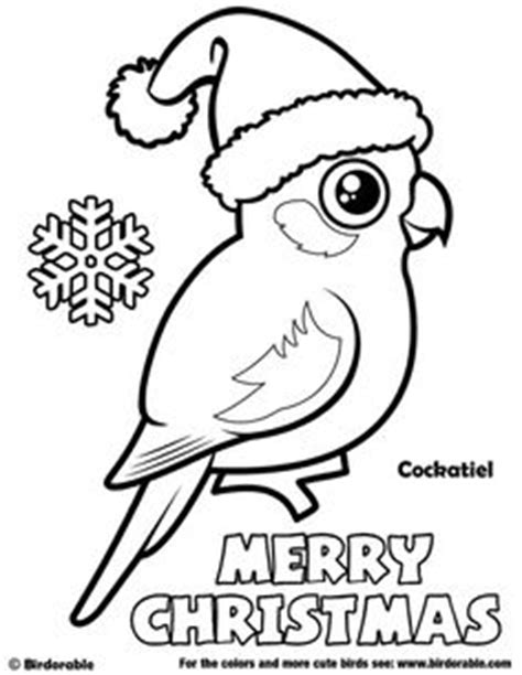 birdorable cockatiel christmas coloring page aussie christmas