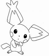 Pichu Coloring Pages Pokemon Pikachu Ears Ear Pointed Amazed Bunny Getcolorings Elf Printable Print Sheets sketch template