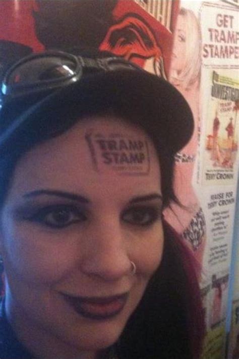 Forehead Stamp Thats Advertising Tramp Stamp Stamp First Novel