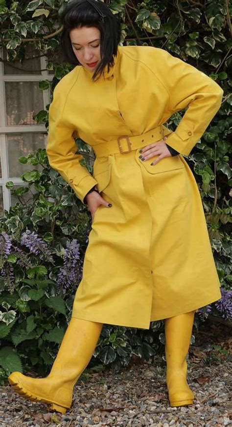 yellow riding mac and wellies yellow raincoat raincoats for women
