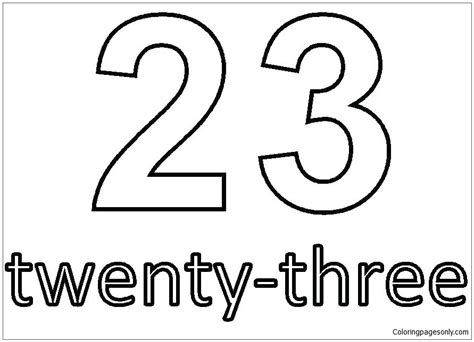 number twenty  coloring page  printable coloring pages