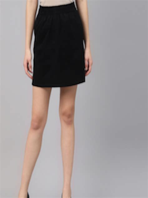 buy marks and spencer women black solid a line mini skirt skirts for