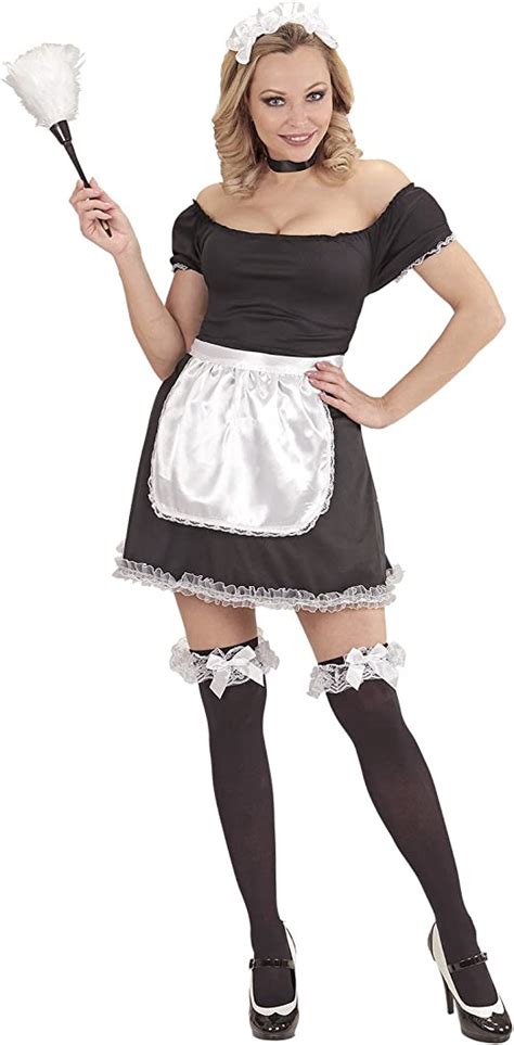 Womens Ladies Sexy French Maid Fancy Dress Costume Outfit L