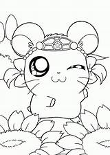 Coloring Pages Anime Animals Manga Ausmalbilder Hamtaro Kids Printable Animal Cute Girl Girls Chibi Book Kostenlos Kinder Fur Malvorlagen Drawing sketch template