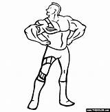 Muscles Wrestler sketch template