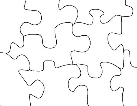 piece jigsaw puzzle template clipartsco