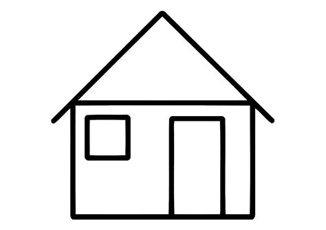 simple house coloring
