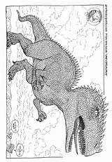 Giganotosaurus Colouring Pages Colour Potts Aidan Professor Dinosaur Dinosaurs sketch template