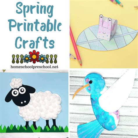 printable spring crafts  kids