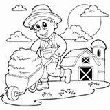 Coloring Farm Work Surfnetkids Pages sketch template