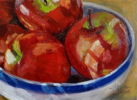 norma wilson art apple  life food art fruit painting
