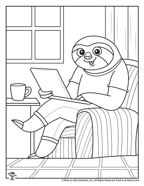 working  home coloring page  print woo jr kids activities