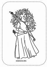 Colorir Merida Valente Princesa Elinor Rainha sketch template