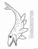 Mosasaurus sketch template