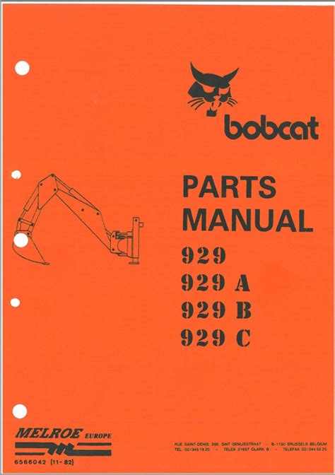 bobcat backhoe abc parts manual