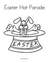 Hat Easter Parade Coloring Pages Leprechaun Twistynoodle Outline Bunny Noodle Cursive Happy sketch template