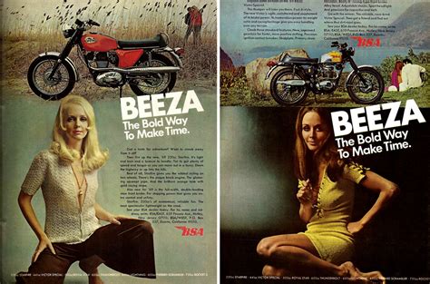 groovy chicks selling motorbikes 1960s sexy swingin