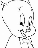 Looney Tunes Porky sketch template