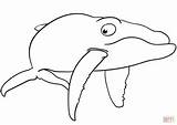 Coloring Whale Blue Pages Cartoon Printable sketch template