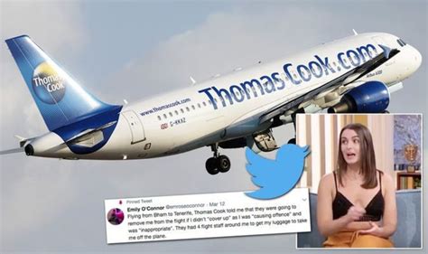 thomas cook cabin crew threatened to kick woman off plane